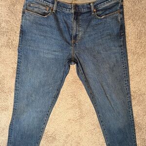 Men’s Lands' End Blue Denim Square Rigger Jeans